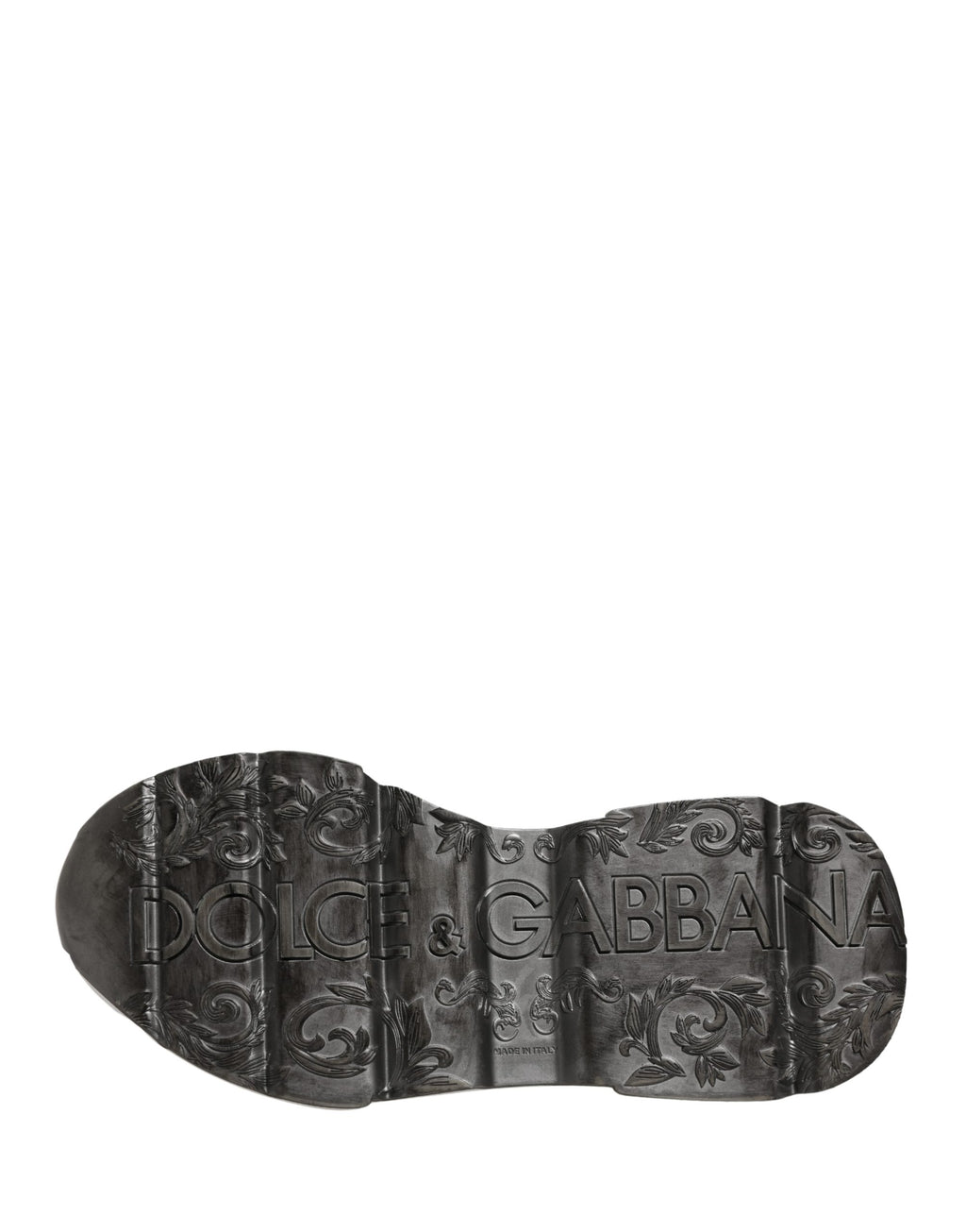 Chaussures sneakers basses blanches et argentées Dolce & Gabbana Daymaster pour homme, style élégant et moderne.