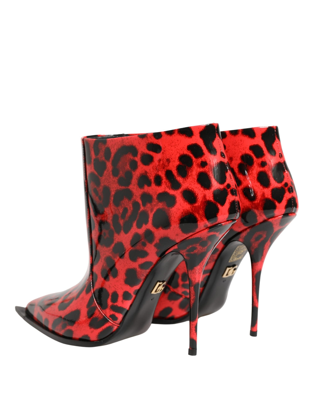 Bottes ankle Dolce & Gabbana Cardinale à imprimé léopard rouge, style élégant et tendance, en cuir avec détails sophistiqués.