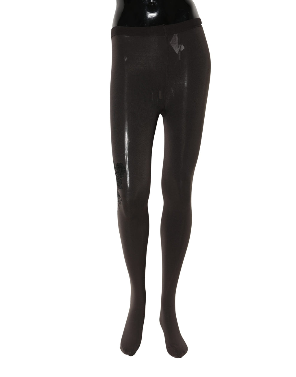 Collants en nylon noirs Dolce & Gabbana pour femmes, style élégant et confortable, assortis à diverses tenues.