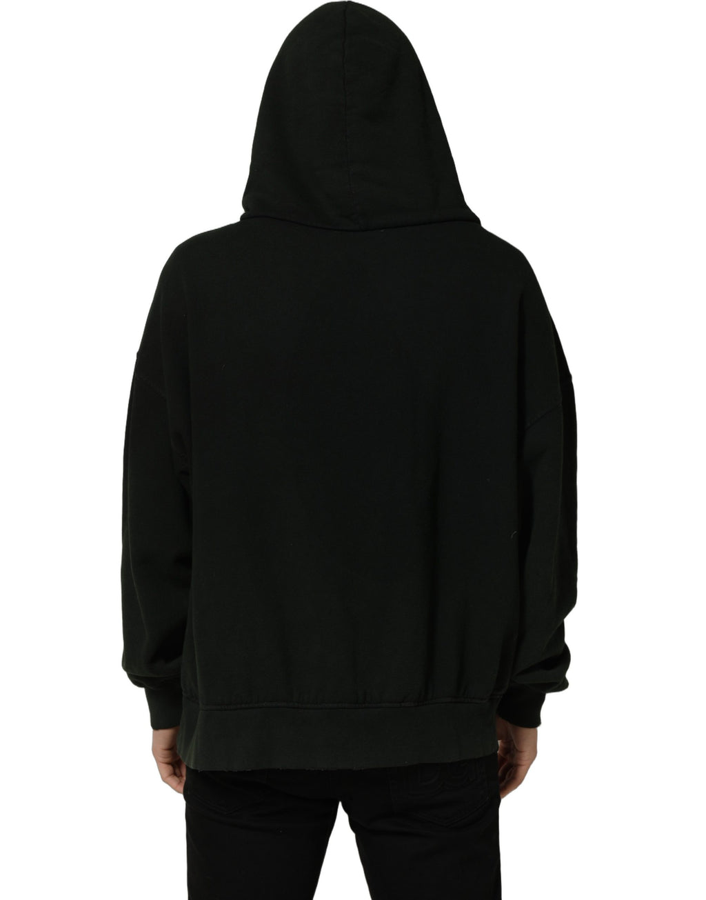Sweat à capuche noir Dolce & Gabbana DGVIB3 pour homme, pulls tendance avec logo Dolce & Gabbana visible.