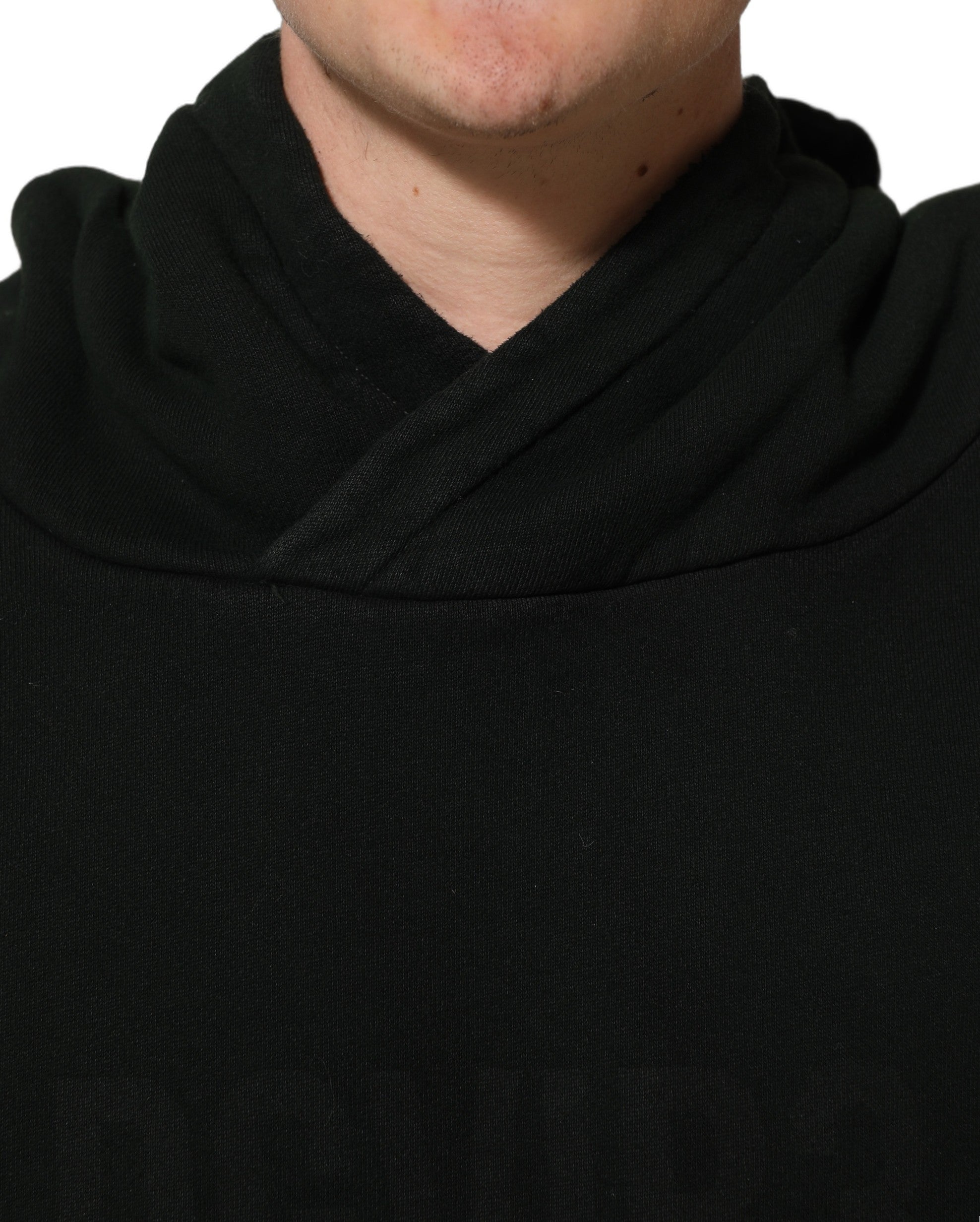 Sweat à capuche noir Dolce & Gabbana DGVIB3 pour homme, pull en molleton avec logo Dolce & Gabbana visible.