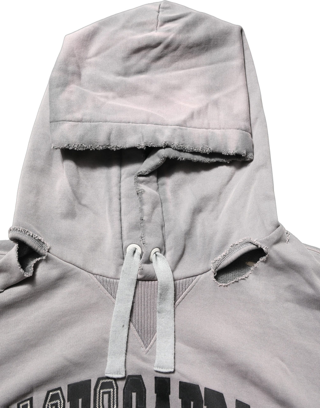Sweat à capuche gris Dolce & Gabbana pour homme avec motif graphique, pull confortable en coton.