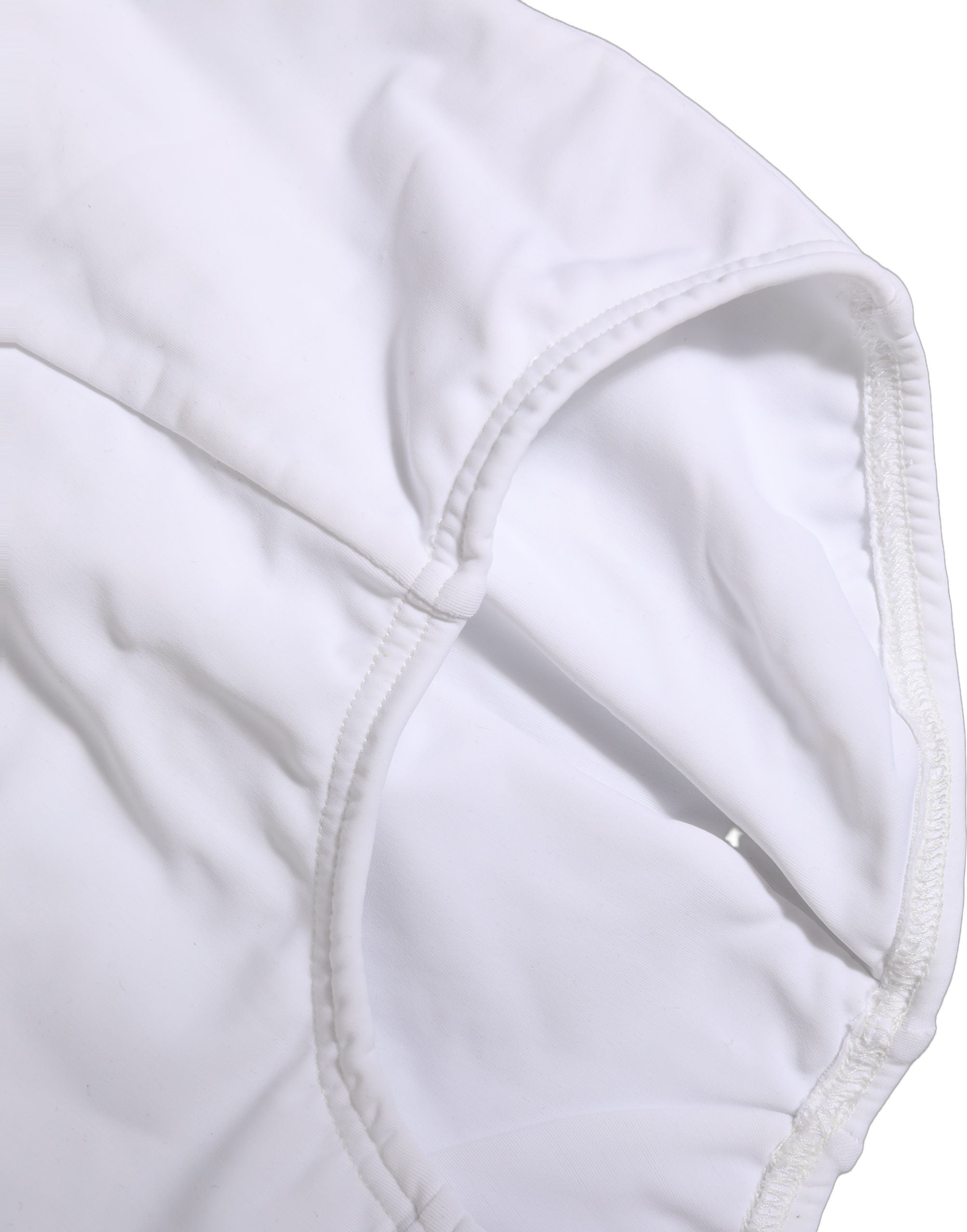 Culotte Dolce & Gabbana blanche avec logo sur la ceinture, sous-vêtements féminins élégants et confortables.