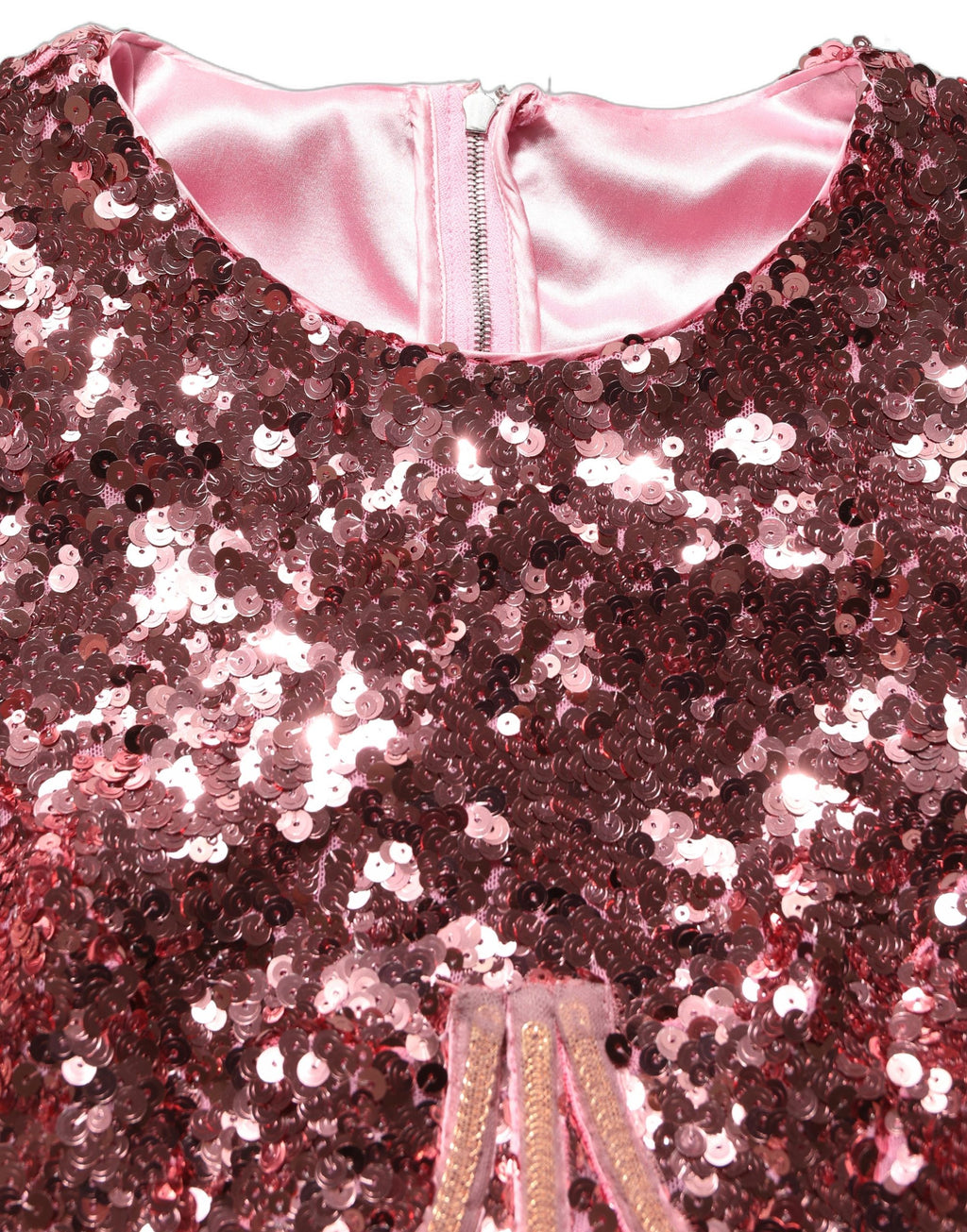 Robe longue Dolce & Gabbana rose avec corset à sequins et détails élégants, vêtement de soirée sophistiqué.