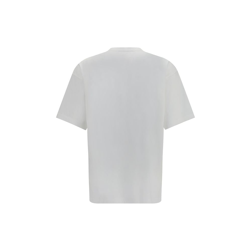 T-shirt blanc en coton de la marque Balenciaga, coupe classique et logo discret visible sur le devant.