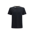 T-shirt noir en coton de la marque Dolce & Gabbana, coupe classique et design simple visible sur l'image.