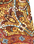 Pantalon cropped en crêpe à motif mosaïque multicolore de Dolce & Gabbana, style élégant et moderne.