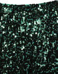 Jupe midi verte en sequins à taille haute de Dolce & Gabbana, coupe crayon élégante et brillante, pour un style sophistiqué.