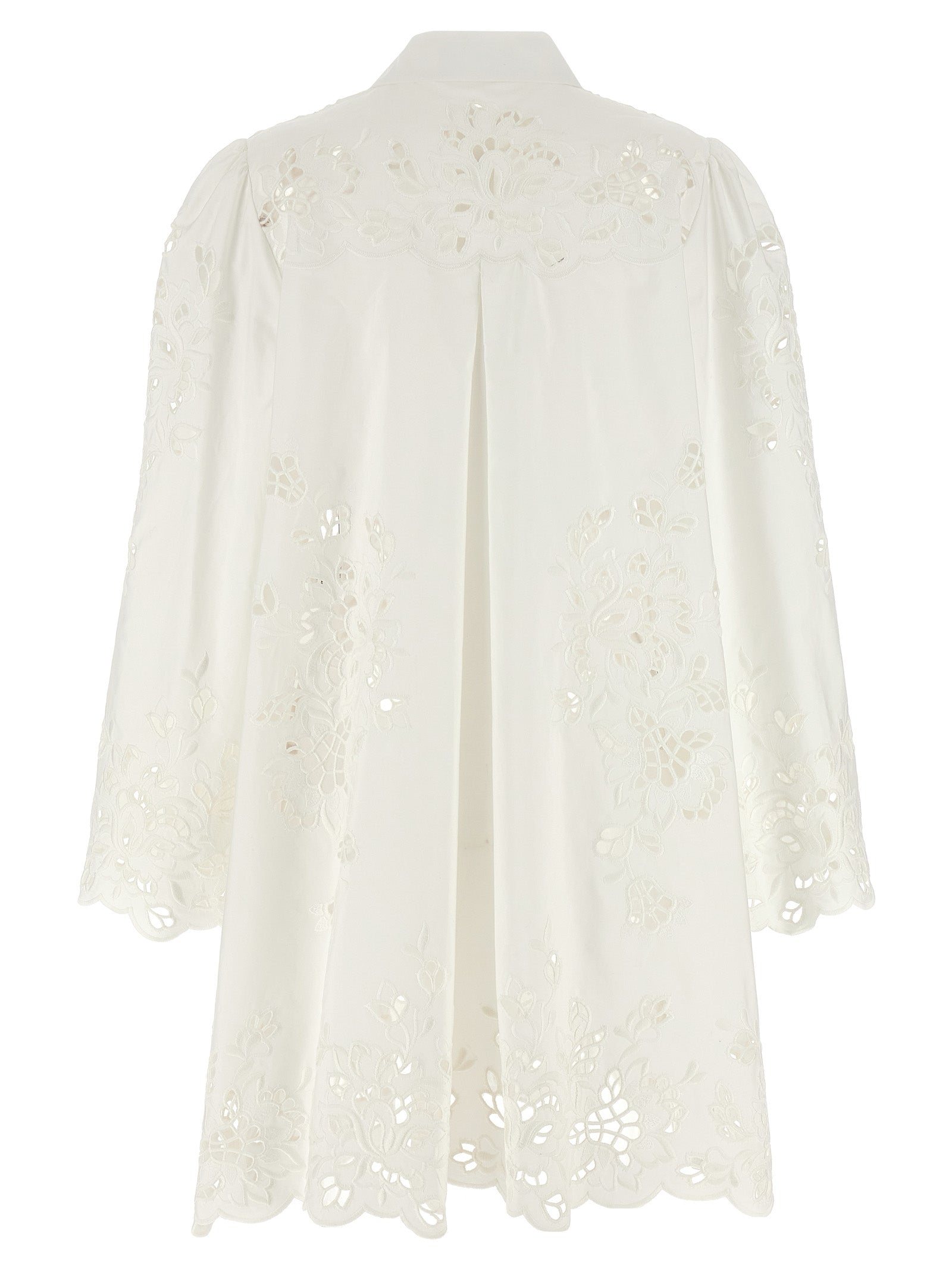 Robe courte blanche en coton de Dolce & Gabbana, vêtement élégant avec détails subtils, portée décontractée ou sophistiquée.