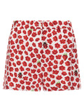 Shorts Bermuda en soie multicolore Versace, design élégant et coloré, parfait pour un style sophistiqué et tendance.