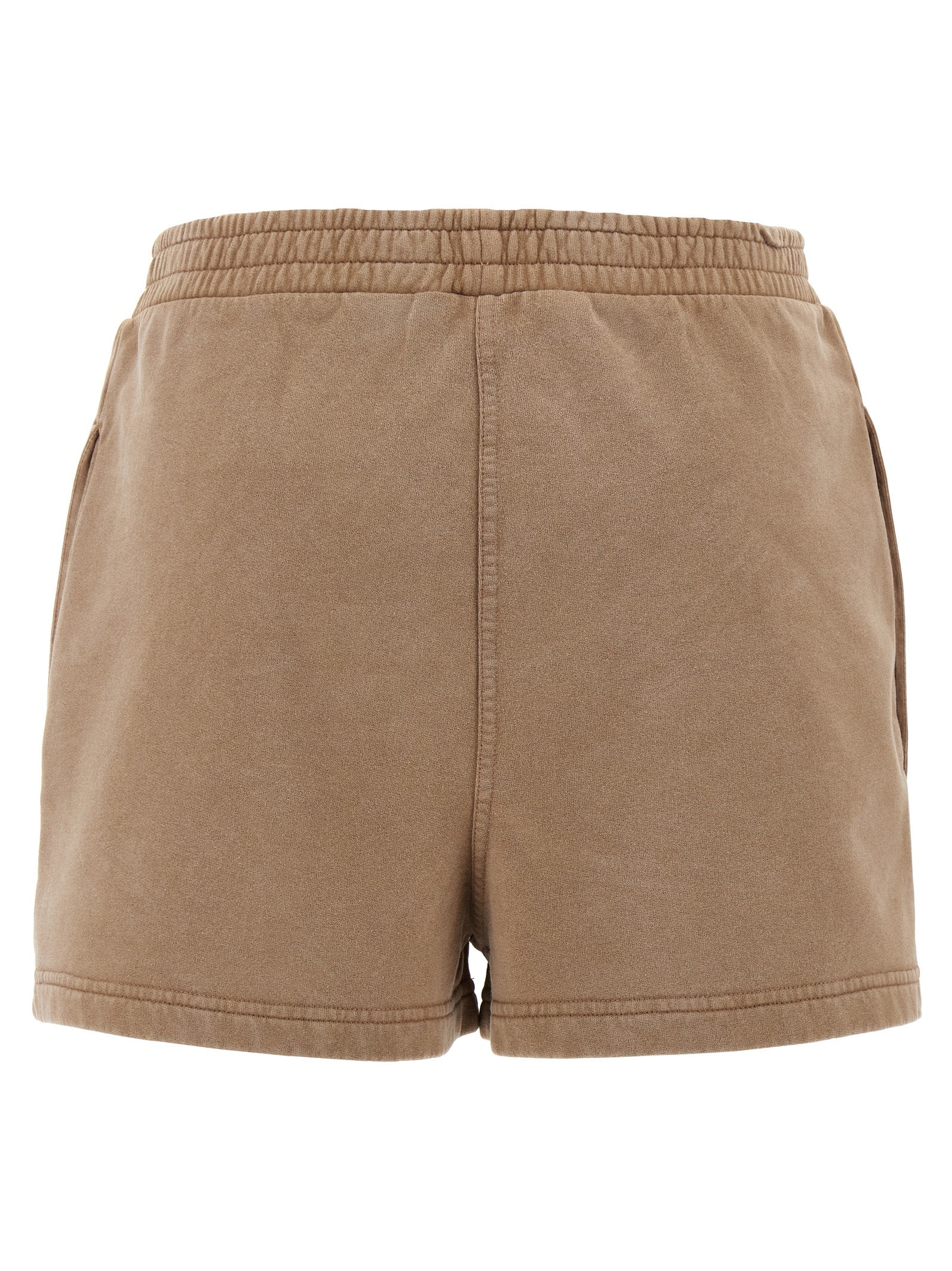 Shorts bermuda en coton marron de Fendi, style décontracté, avec logo Fendi visible sur le devant.