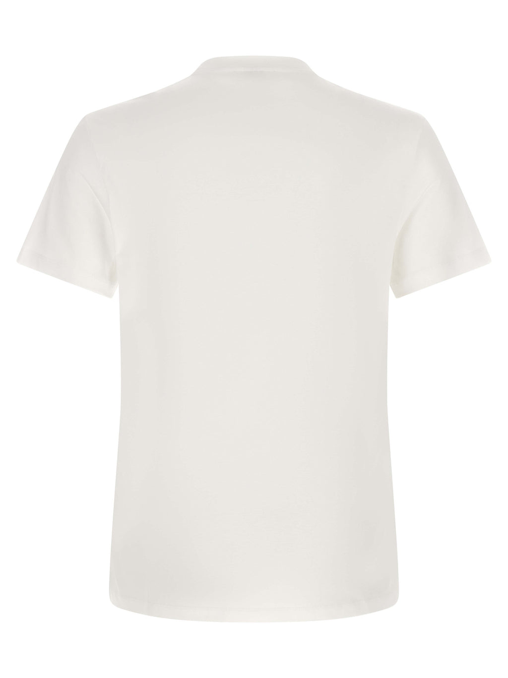 T-shirt en coton bicolore Versace avec logo emblématique, coupe classique et design élégant visible sur l'image.