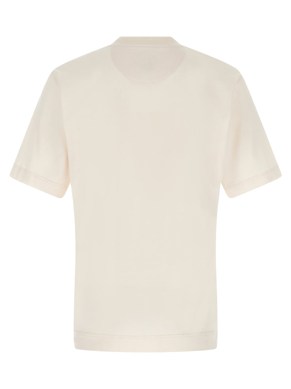 T-shirt blanc en coton de la marque Fendi, vêtement décontracté avec logo Fendi visible sur le devant.