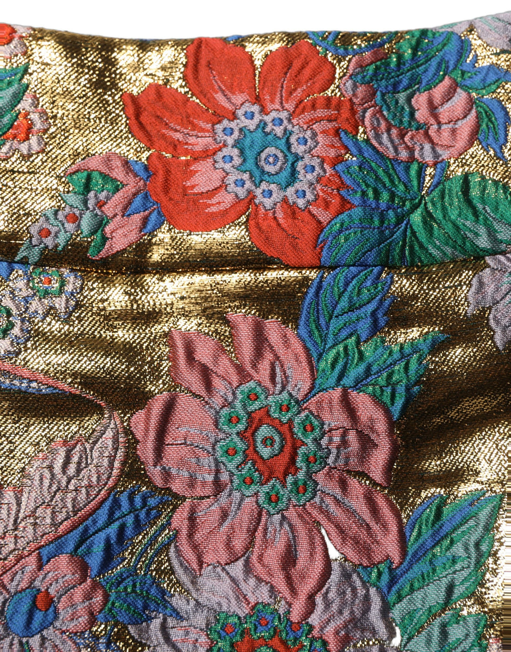 Jupe courte Dolce & Gabbana en jacquard floral multicolore à taille moyenne, élégante et tendance.