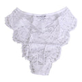 Culotte blanche Dolce & Gabbana en dentelle florale, taille basse, sous-vêtements élégants pour femme.