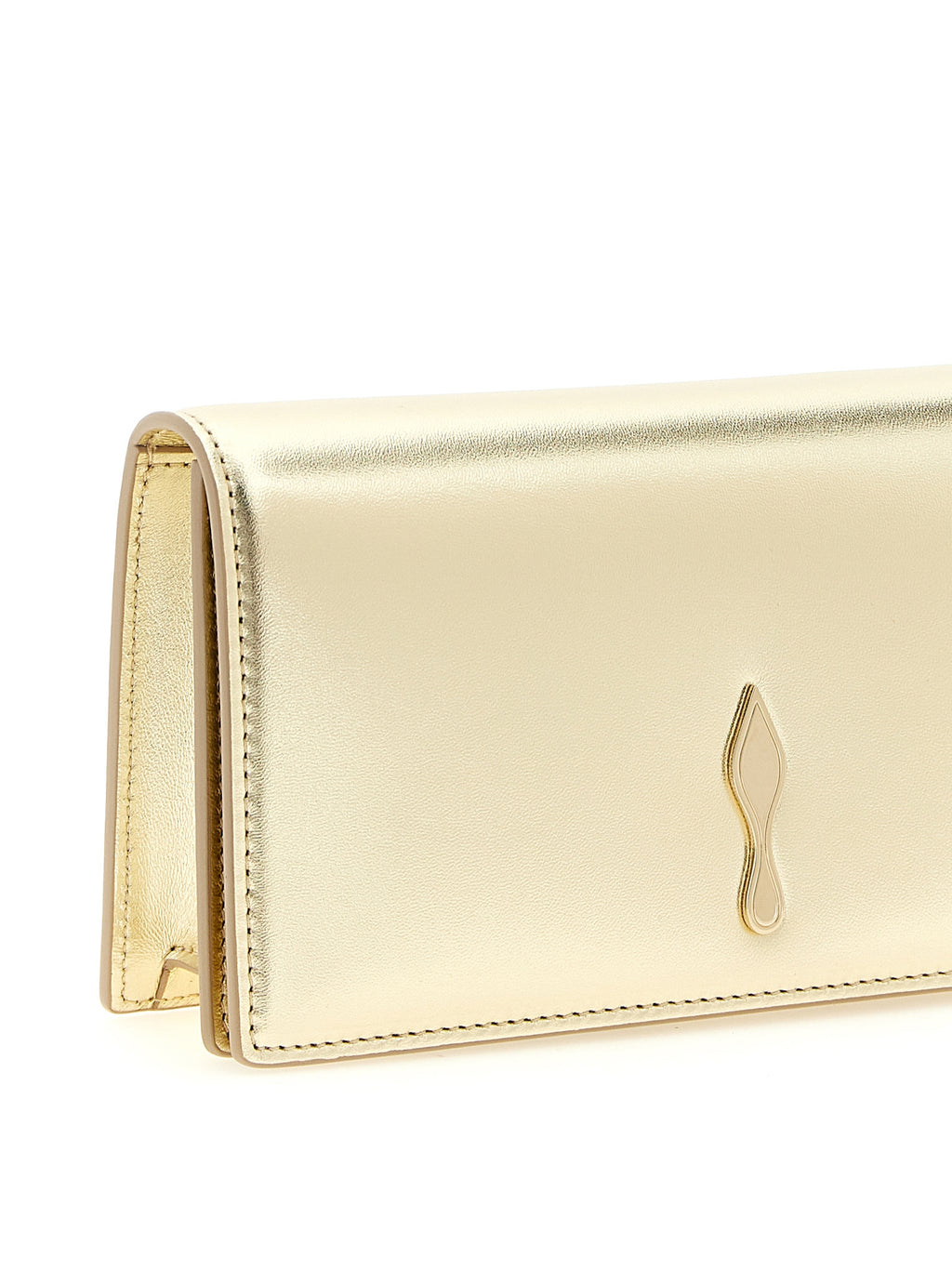 Christian Louboutin Clutch aus Lammleder in Gold