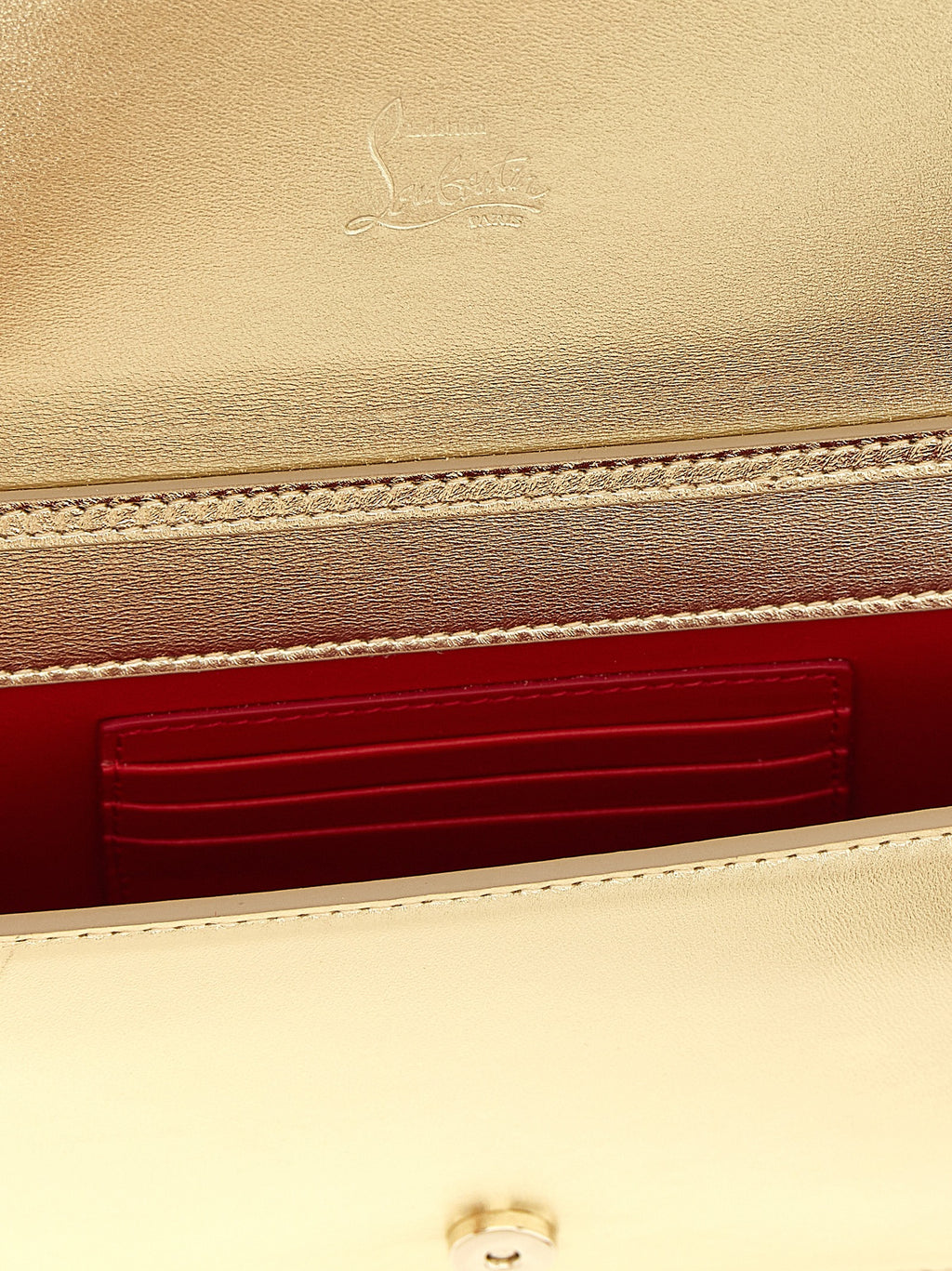 Christian Louboutin Clutch aus Lammleder in Gold