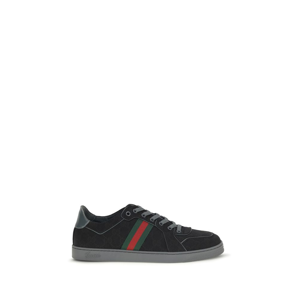Gucci Schwarze Stoff-Athletik-Sneakers