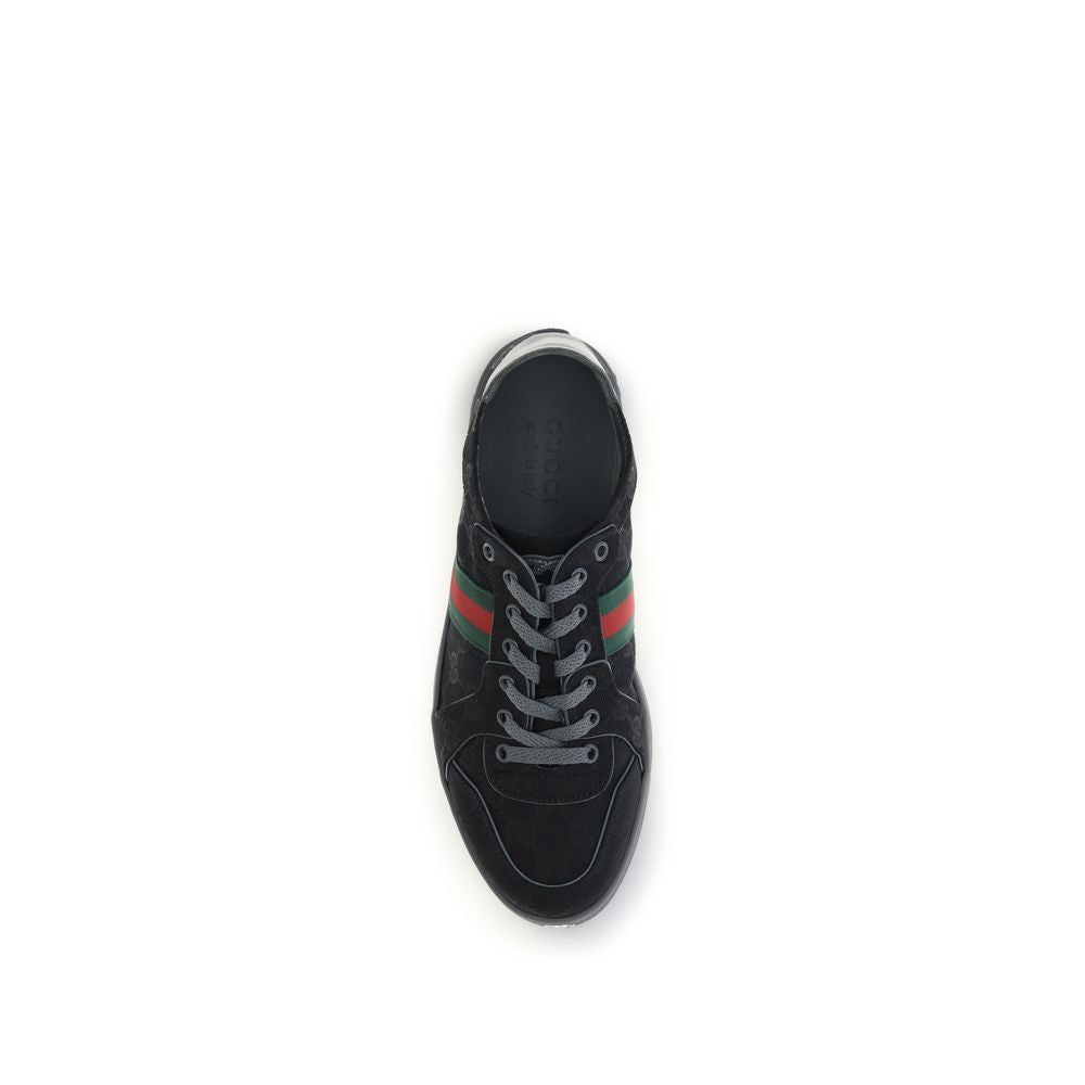 Gucci Schwarze Stoff-Athletik-Sneakers