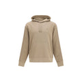 Sweat-shirt en coton bicolore Burberry, style décontracté, avec logo discret, porté par un mannequin.