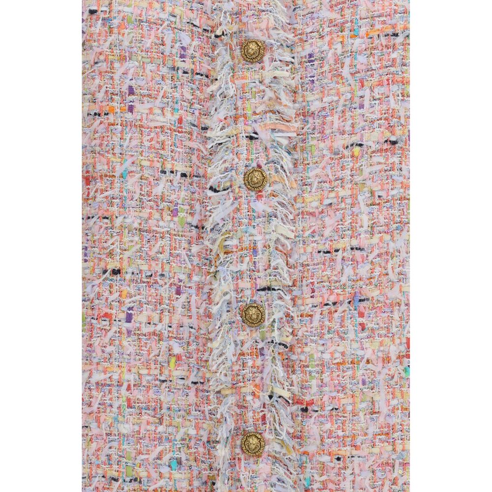 Chemise Balmain en polyamide multicolore avec motif élégant, design tendance et détails modernes.