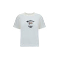 T-shirt blanc en coton de la marque Burberry, style classique avec logo discret visible sur le devant.