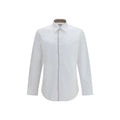 Chemise blanche en coton Burberry pour homme, style classique, avec col et boutons visibles.