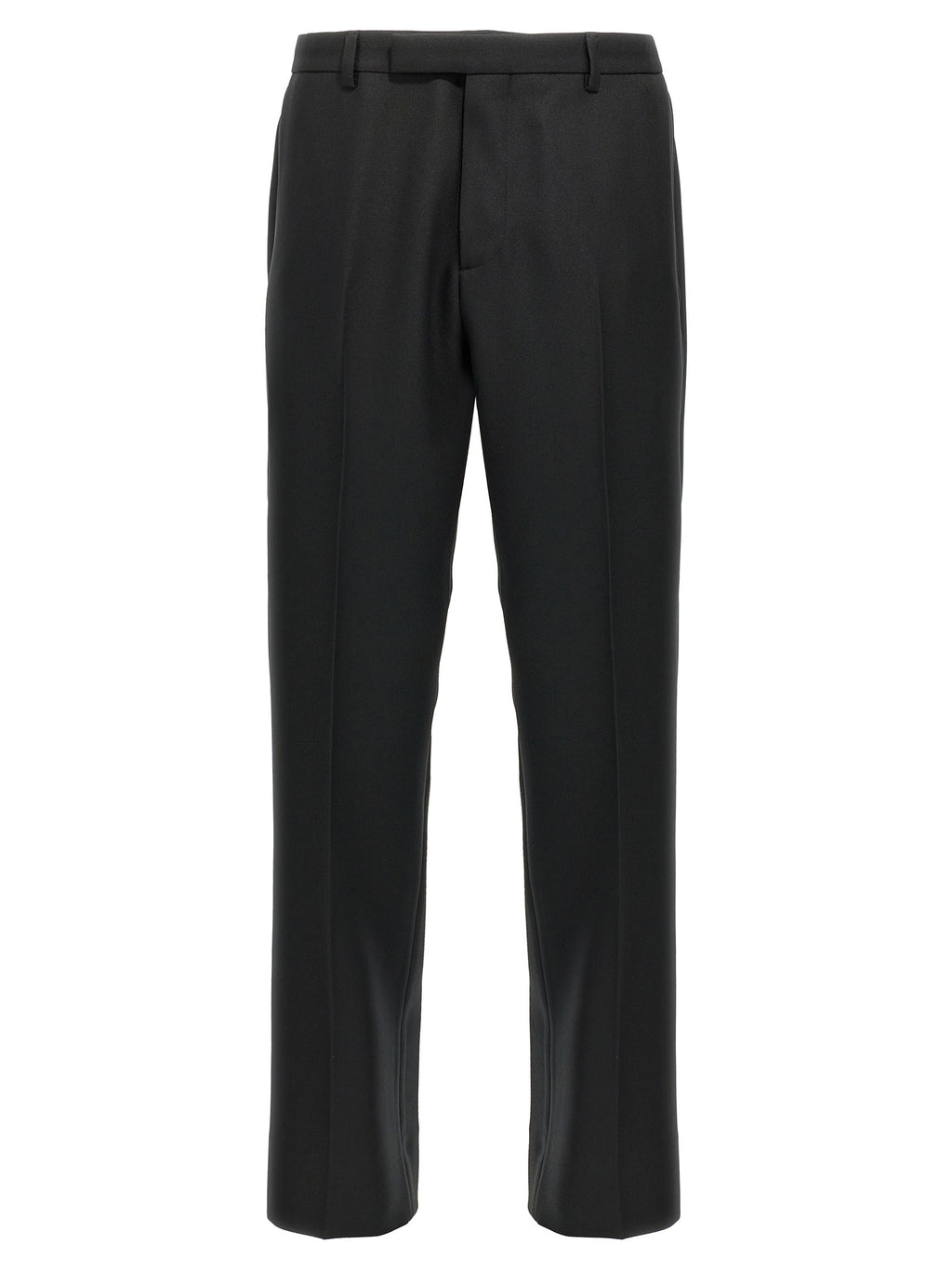 Pantalons décontractés en polyester noir de marque Gucci, coupe confortable et style élégant.