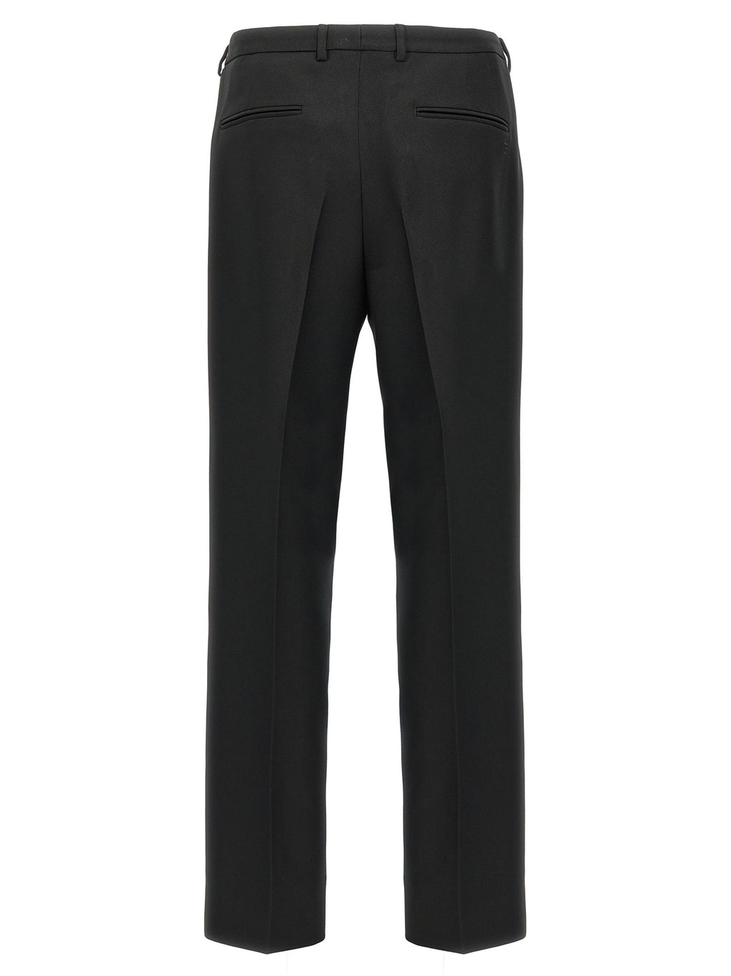 Pantalon casual noir en polyester de Gucci, coupe décontractée, avec ceinture et détails élégants, pour un style sophistiqué.