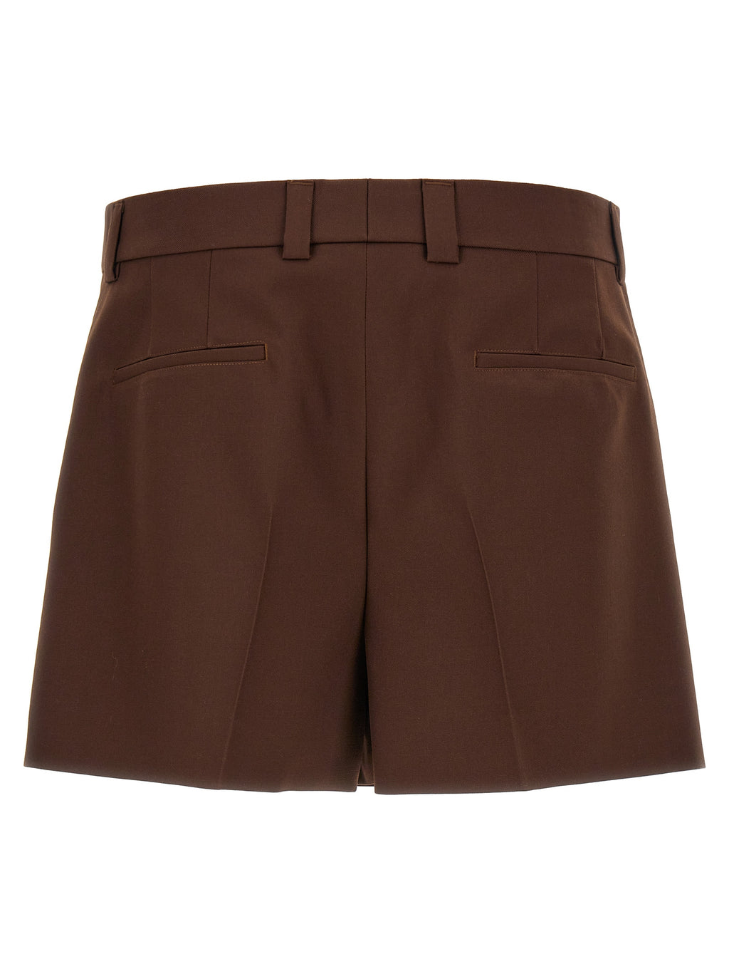 Shorts Bermuda en laine marron Gucci, style décontracté avec logo discret, parfait pour un look élégant et confortable.