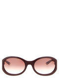 Lunettes de soleil Gucci Bordeaux en acétate avec monture élégante et design moderne.