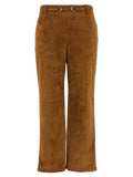 Gucci Braune Kalbslederhose