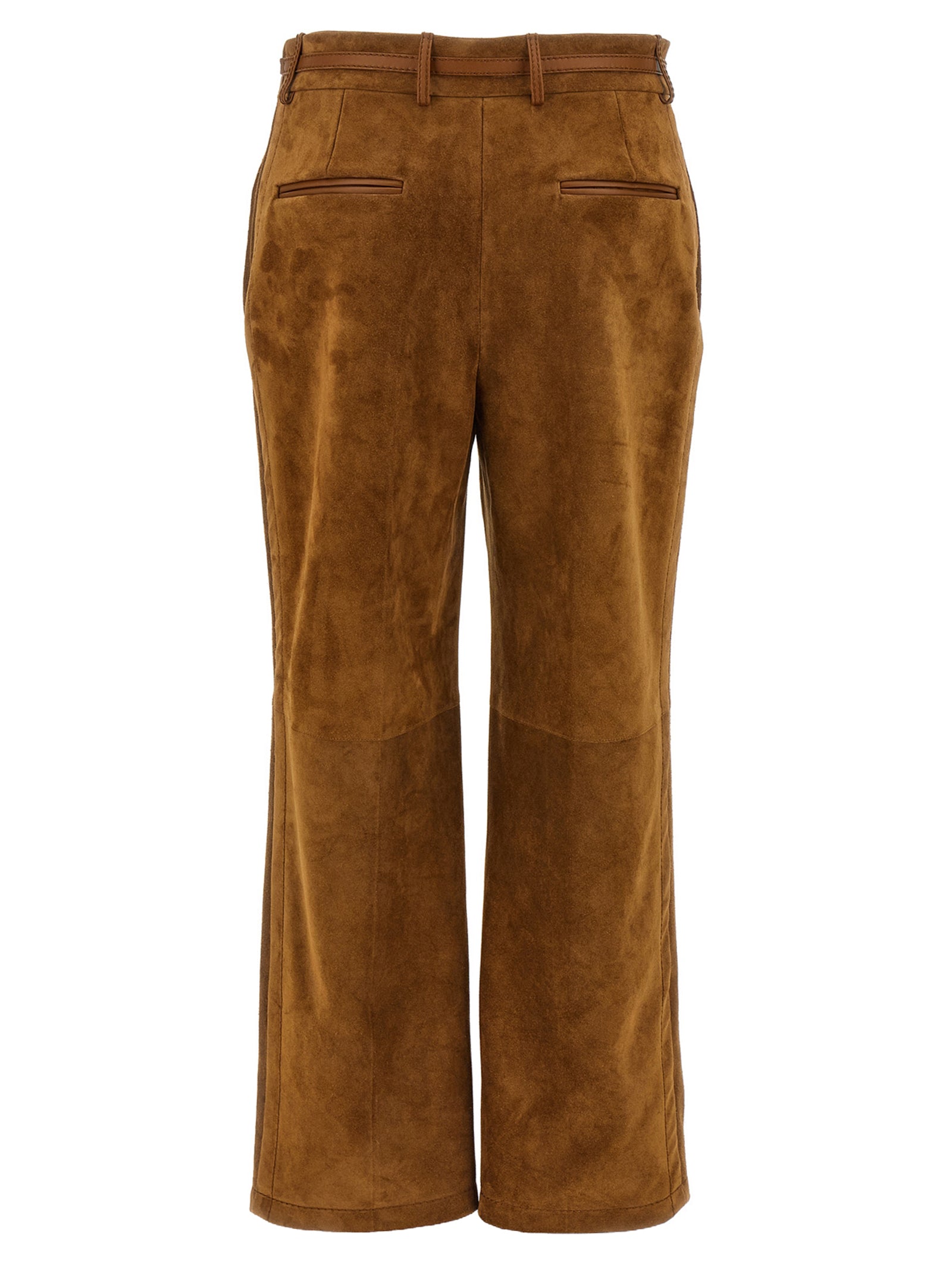 Gucci Braune Kalbslederhose