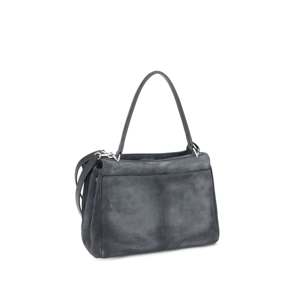 Sac à main Balenciaga Bos Taurus en cuir de veau gris, modèle élégant avec détails sophistiqués.