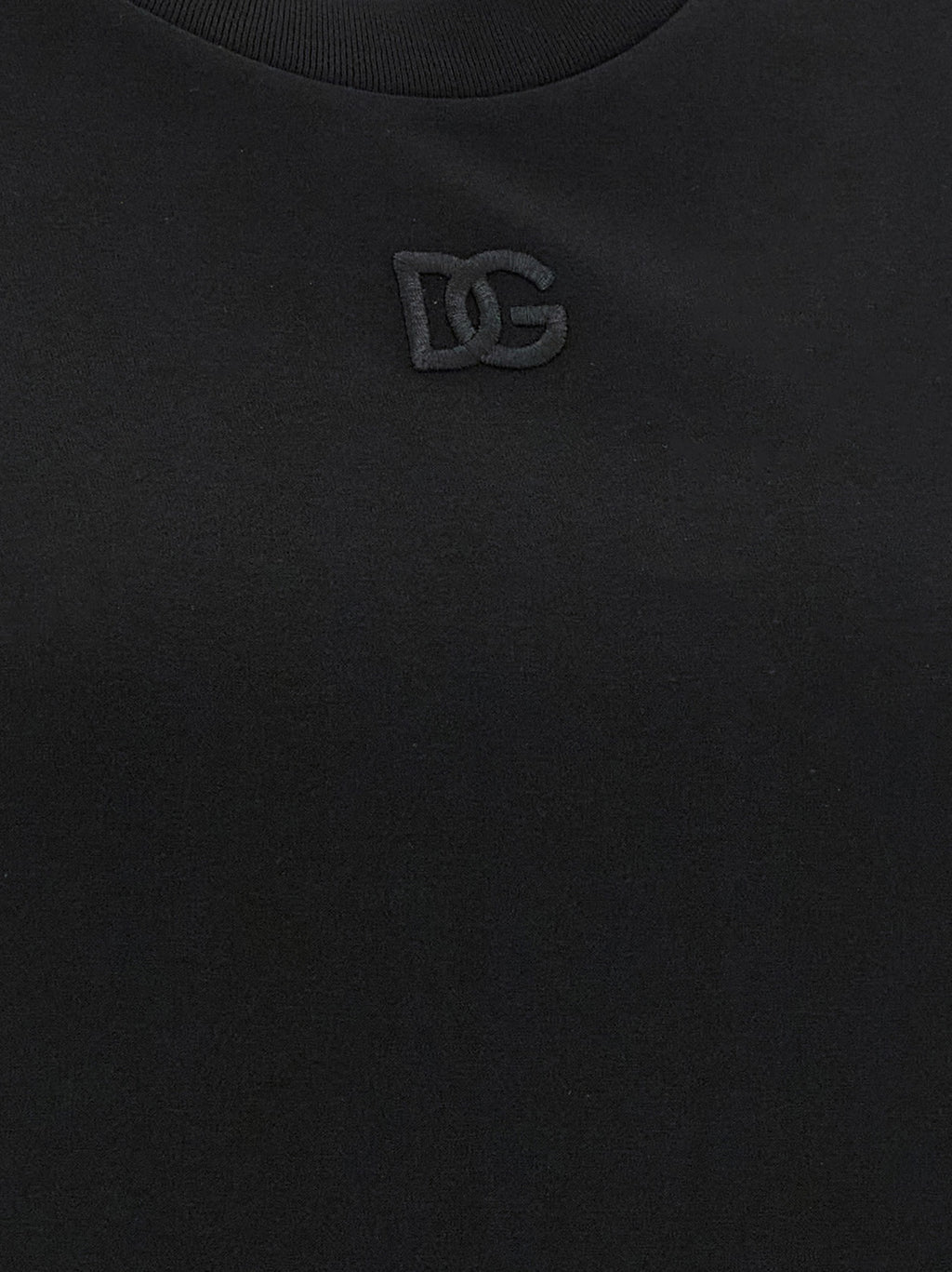 Dolce & Gabbana Schwarzes ärmelloses Baumwoll-T-Shirt