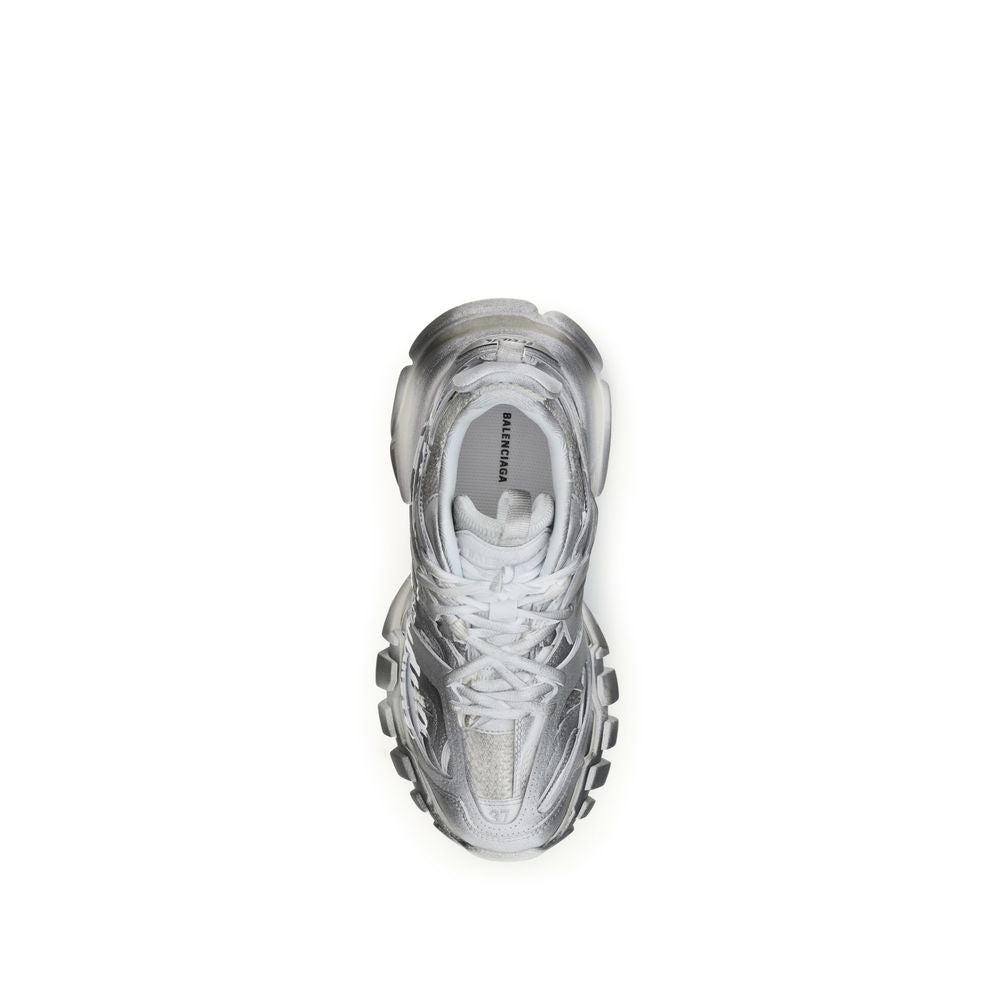 Chaussures de sport Balenciaga en polyamide gris, baskets athlétiques modernes avec semelle épaisse et design urbain sophistiqué.