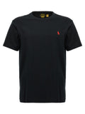 T-shirt en coton noir de Polo Ralph Lauren, coupe classique, avec logo emblématique sur la poitrine.