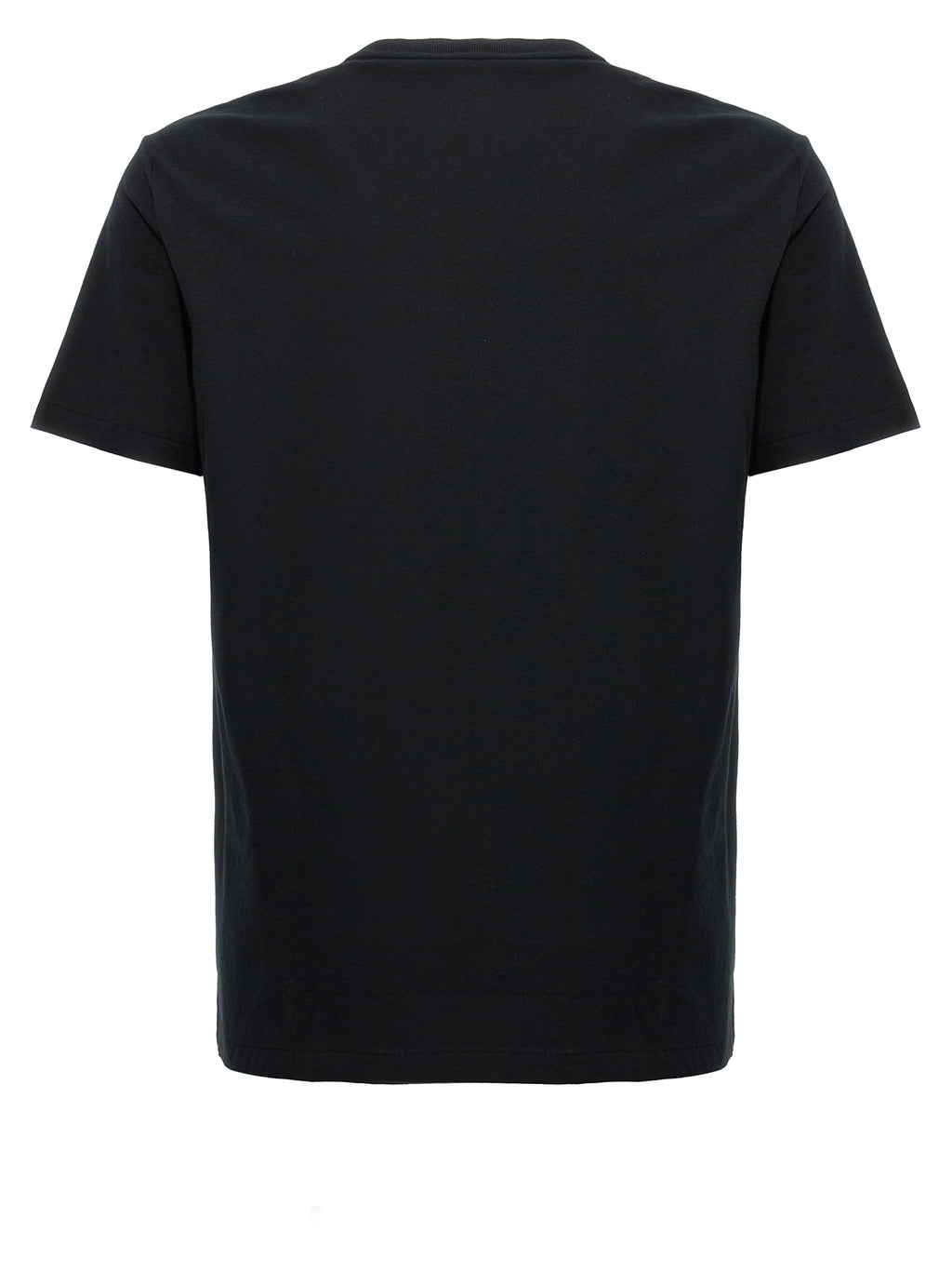 T-shirt en coton noir Polo Ralph Lauren avec col classique et logo brodé sur la poitrine, vue de face.
