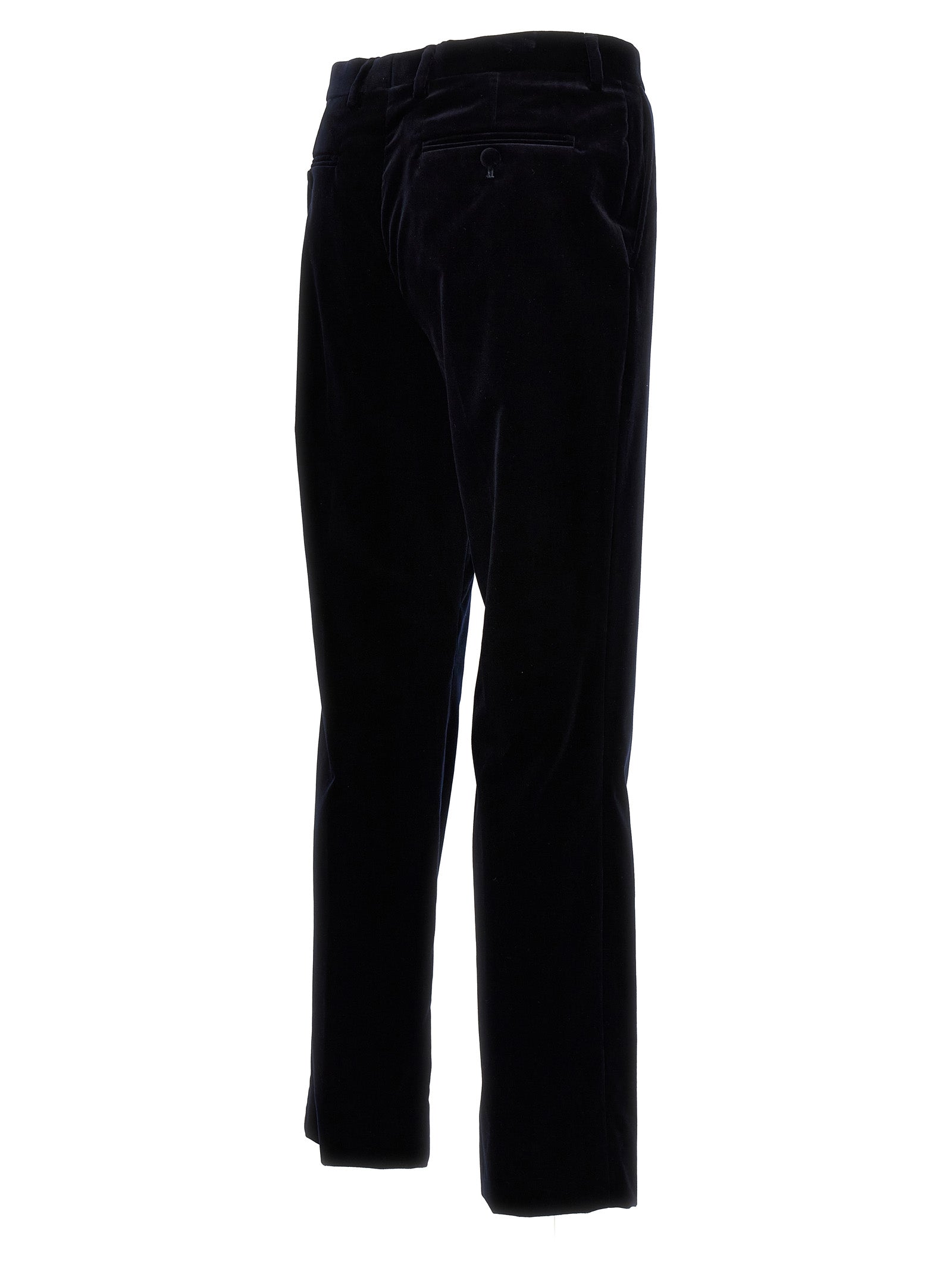 Pantalon décontracté en coton bleu de Gucci, style casual avec coupe moderne et détails élégants.