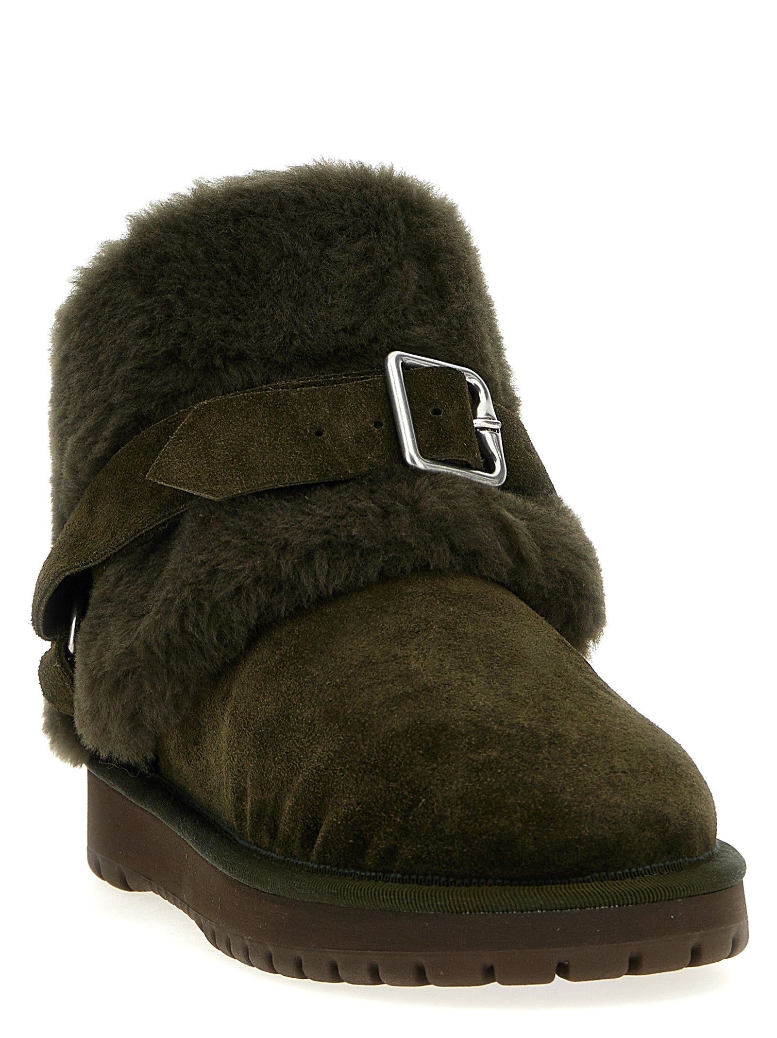 Bottes ankle en cuir bicolore Burberry, élégantes et sophistiquées, avec finition raffinée et semelle en caoutchouc.