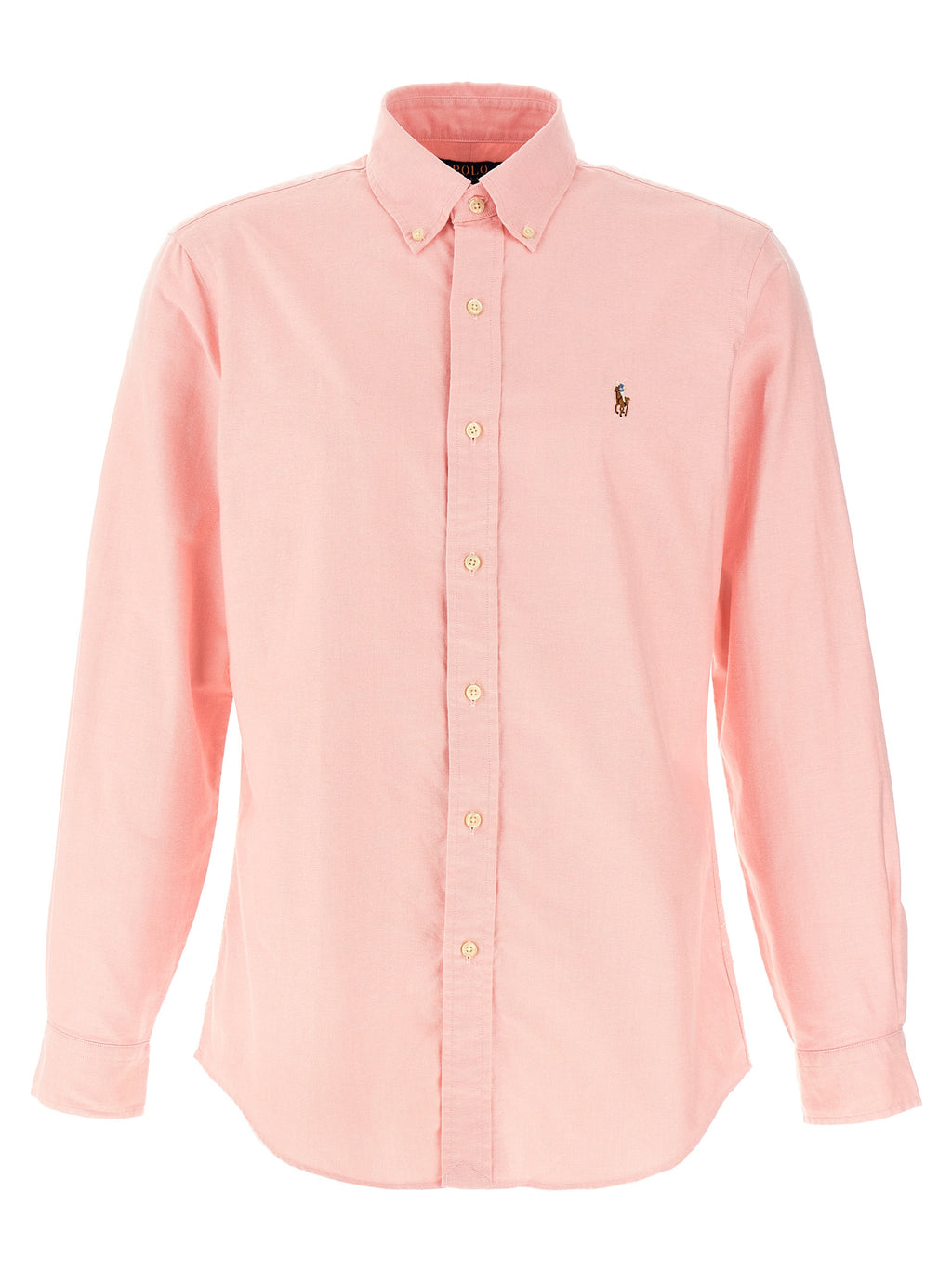 Chemise en coton multicolore de Polo Ralph Lauren, style classique avec col et manches longues, vue de face.