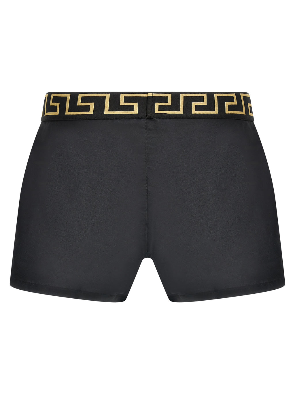 Shorts de bain en polyester multicolores Versace avec logo, idéals pour la plage ou la piscine.