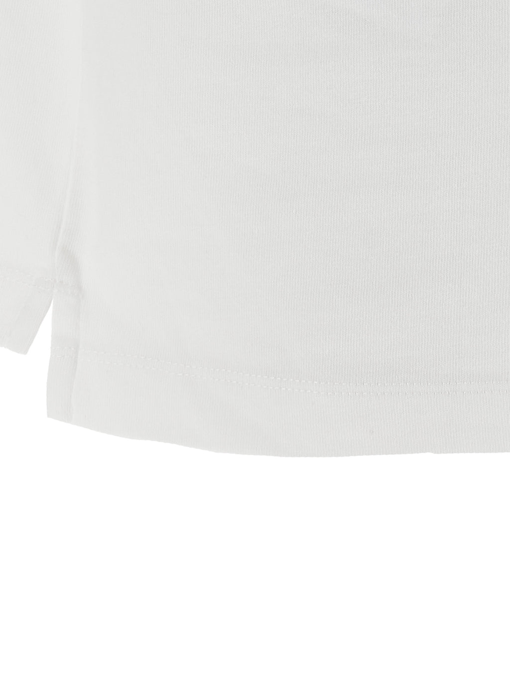 T-shirt blanc en coton de la marque Dsquared², vue de face, avec logo discret visible sur le devant.