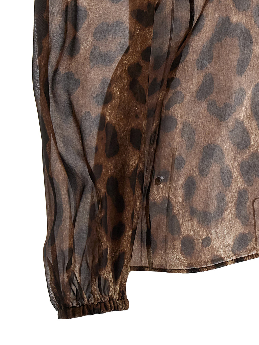 Blouse en soie multicolore de Dolce & Gabbana avec motifs floraux et coupe élégante.