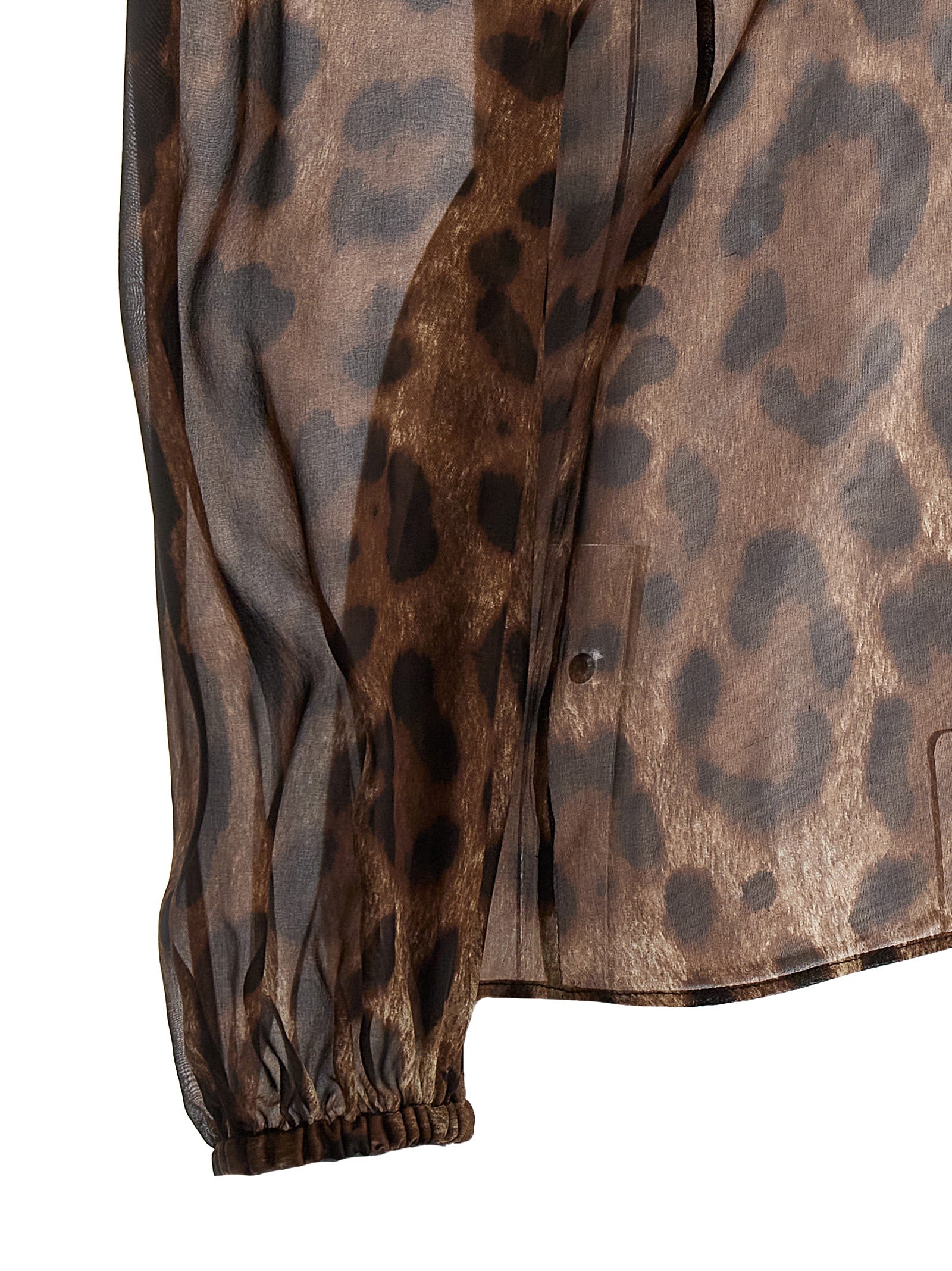 Blouse en soie multicolore de Dolce & Gabbana avec motifs floraux et coupe élégante.