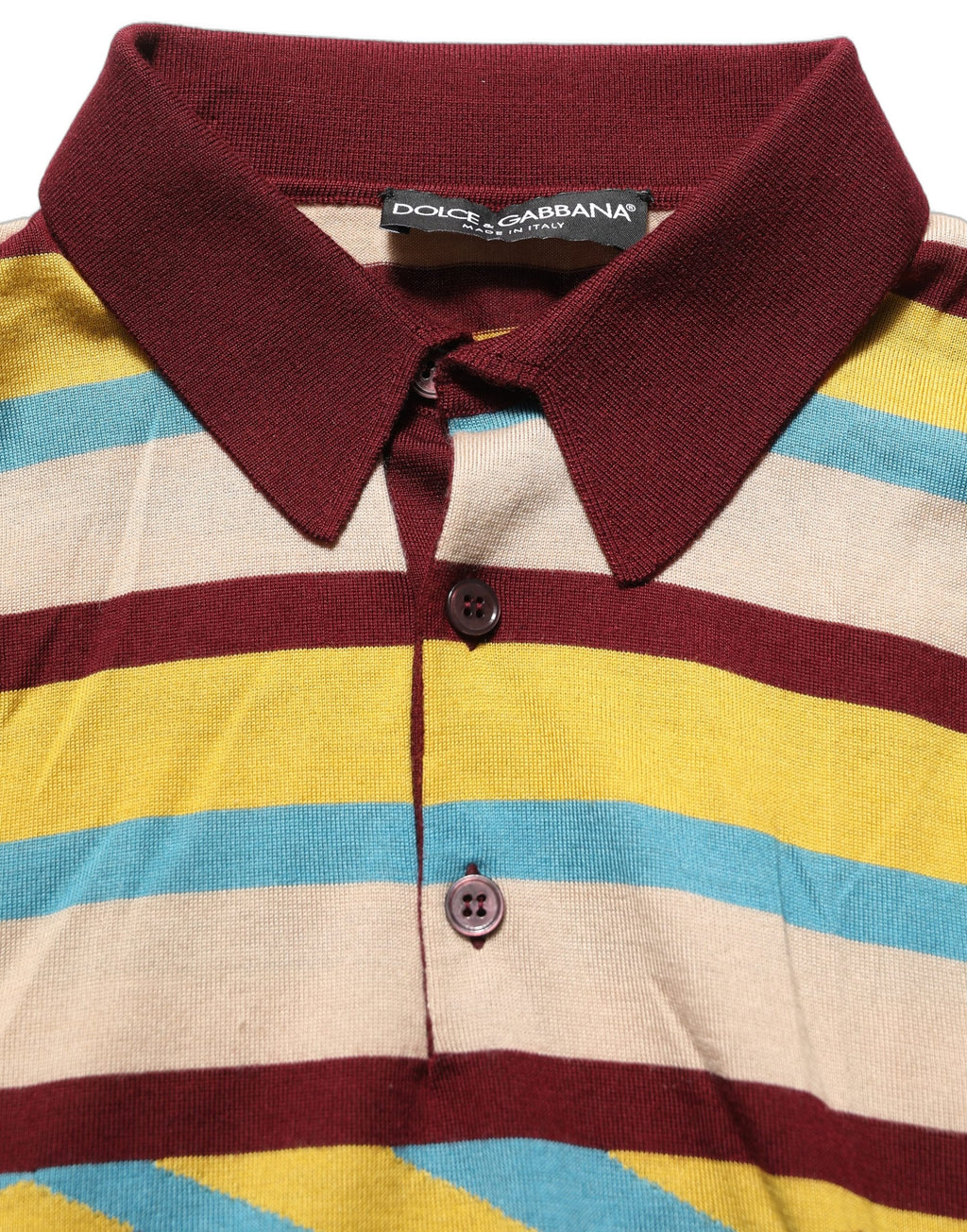 Pull en cachemire multicolore Dolce & Gabbana, pull-over tricoté doux avec motifs colorés, mode élégante et confortable.