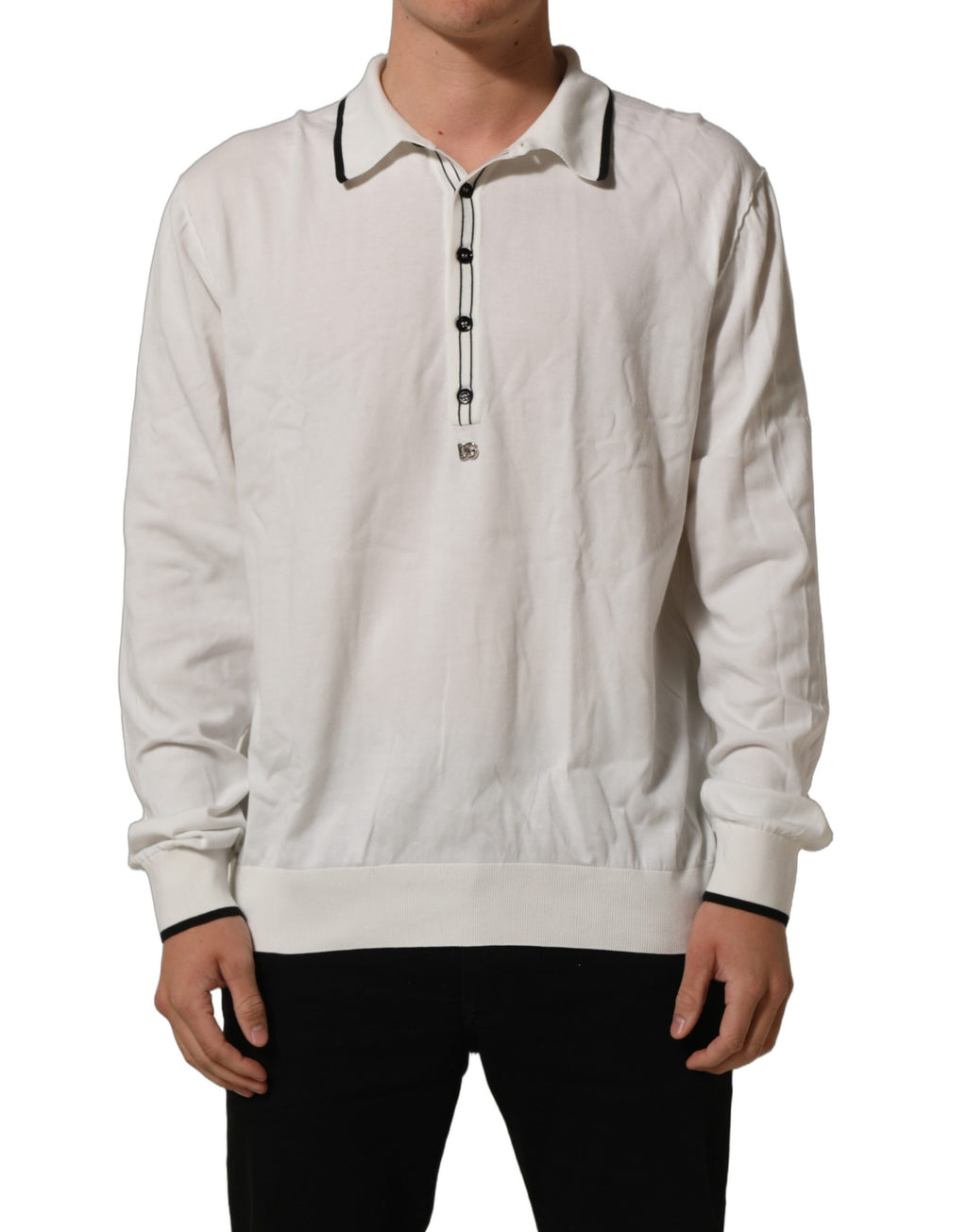 T-shirt en soie noir avec motif de feuilles Dolce & Gabbana pour homme, col rond, design élégant et sophistiqué.