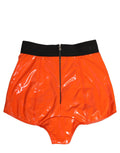 Gaine haute en polyester orange Dolce & Gabbana avec logo, taille haute, sous-vêtement de lingerie élégante.
