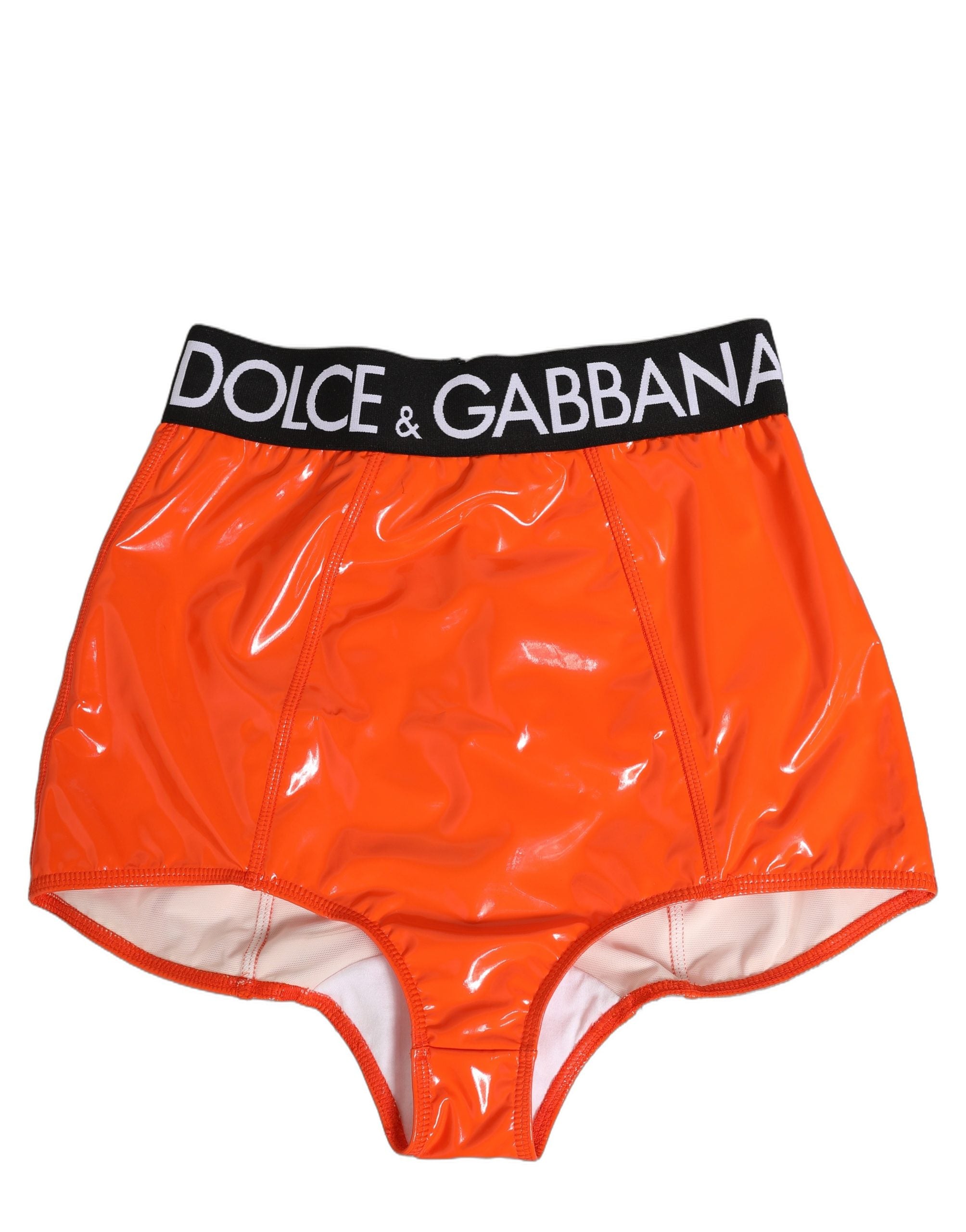 Garde-robe femme avec ceinture haute en polyester orange Dolce & Gabbana, sous-vêtement à logo.