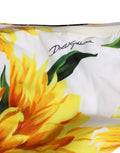 Bas de maillot de bain jaune en nylon Dolce & Gabbana avec motif tournesol, pour femme, vue de face.